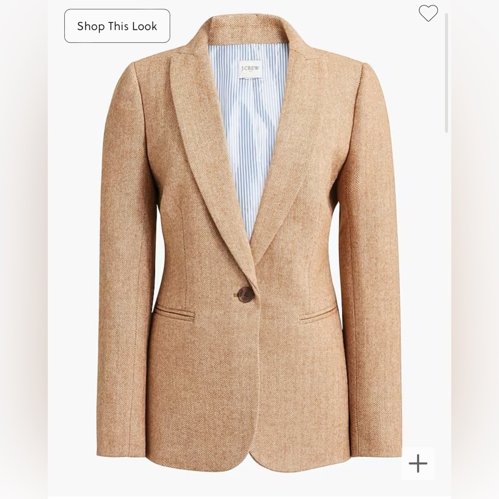 NWT J.Crew Blazer, 18, Tan/Herringbone